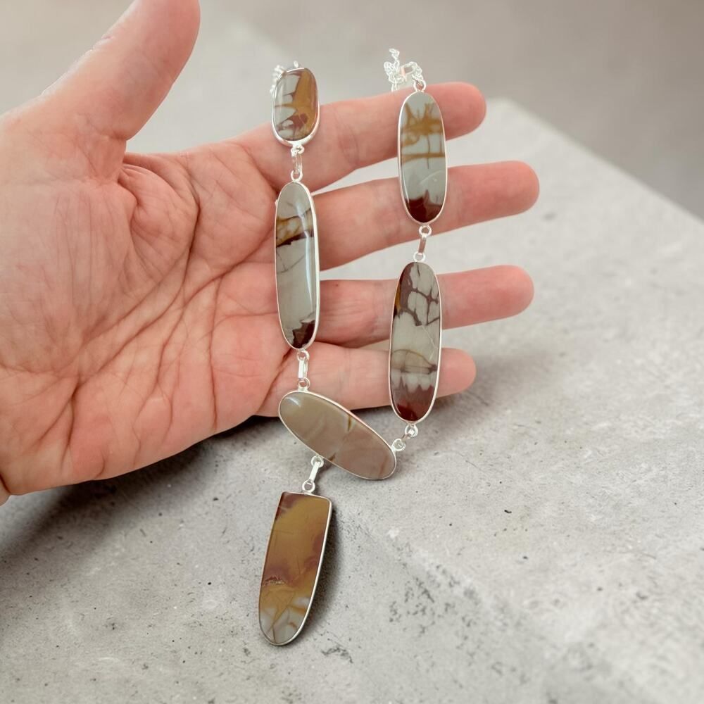 Noreena Jasper 925 Silver Overlay Gemstone Necklace